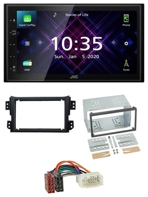 JVC DAB 2DIN MP3 Bluetooth USB Autoradio für Opel Agila B Suzuki Splash 2008-201 - Bild 1 von 4