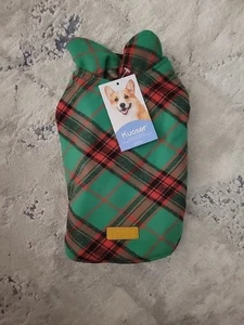 NWT XS Green Red And Black Plaid Reversible Dog Coat - Picture 1 of 1