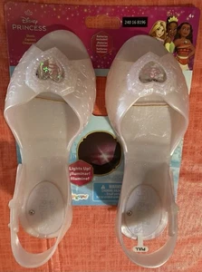 Disney Princess Child Light Up White Jelly Shoes Dress Up Costume New 7.5” Long - Picture 1 of 5