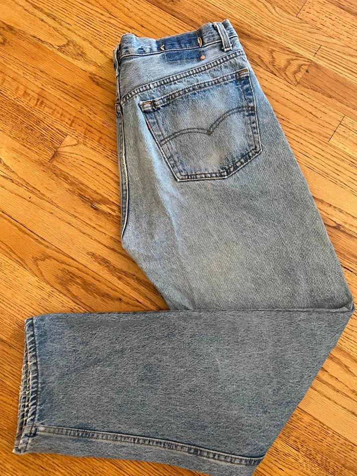 Pantalones de mezclilla Levi's XX 501 de colección años 80 con botones para hombre talla 38 x 32 hechos en EE. UU. irregulares Foto 1 de 4