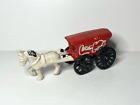 Vintage Cast Iron Coca-Cola Moving Horse Drawn Buggy Carriage Wagon