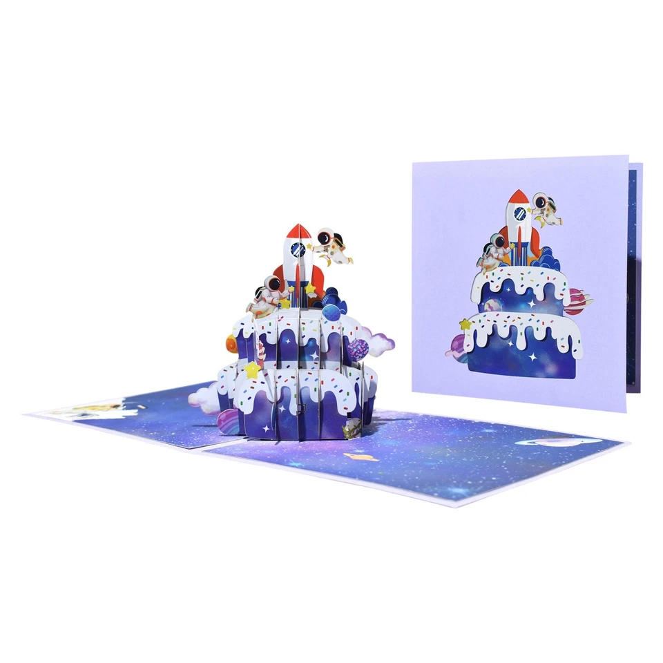 Space Theme 3D Pop Up Card Birthday Cards Pop up Cards  - All Occasions - Image 1 of 4