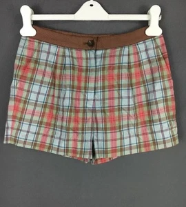 J Crew Womans Size 0 Plaid Casual Shorts Cotton & Wool Ribbon Waist Band - Picture 1 of 4