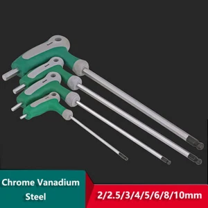 T Handle Allen Ball End Hex Key Hexagon Crv Wrench Spanner 2/2.5/3/4/5/6/8/10mm - Picture 1 of 8