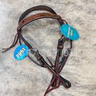 Turquoise Cross Tooled Pony Headstall