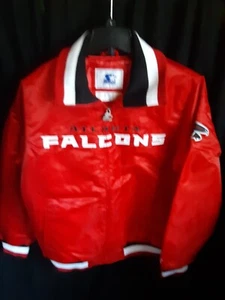 Atlanta Falcons Men's Quilt Lined Starter Jacket Large or XL - Picture 1 of 4