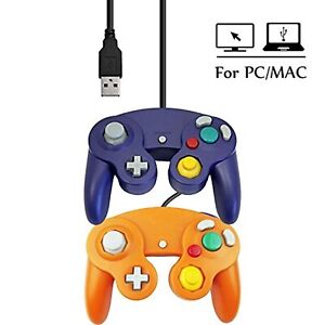 USB Wired Ngc Controller Gamepad GameCube For Windows PC MAC USB Purple And