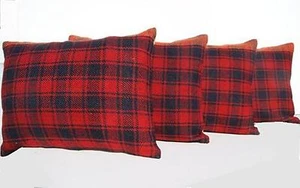 Juego de 4 Almohadas Kilim de Lana Kurca Hechas a Mano Estilo Geométrico, 60x45 cm 24"X18" - Imagen 1 de 5