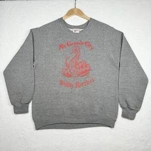 Vintage 80s Rio Grande City Fighting Rattlers Sweatshirt Snake - Large Fits Med. - Picture 1 of 13