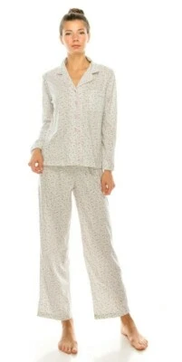 HERMOSO CONJUNTO DE 2 PIJAMAS ORQUÍDEA BLANCA SUPER SUAVE pijama/talla grande pijama conjunto  Foto 1 de 4