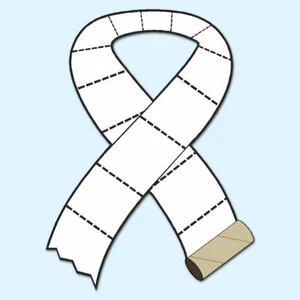 Toilet Paper Awareness Ribbon Pandemic Panic Decal Sticker 2.75" x 3.75" - Picture 1 of 1