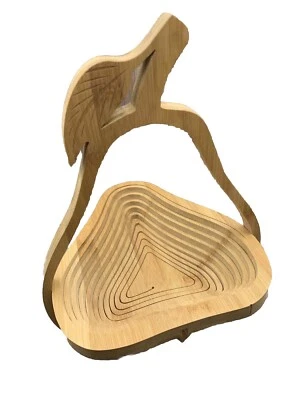 Soporte plegable de madera para frutas o verduras en forma de pera nunca usado Foto 1 de 4