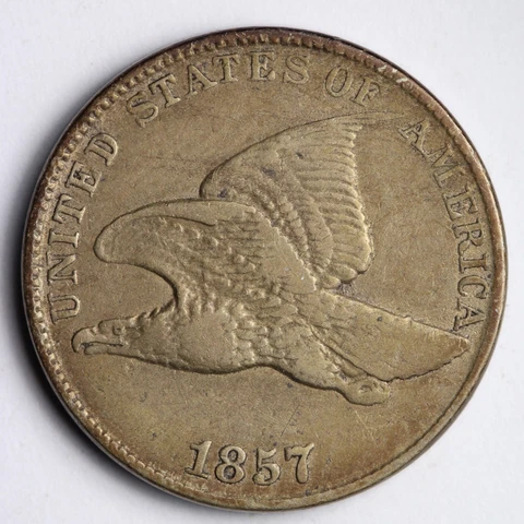 1857 Flying Eagle Cent Penny CHOICE XF E118 QMS Cover