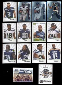Juego de pegatinas 2013 Seattle Seahawks Russell Wilson Richard Sherman Marshawn Lynch - Imagen 1 de 1