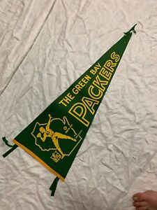 1950's Green Bay Packers Pennant Full Size Vintage Rare NFL Football RARE