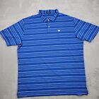 Peter Millar Polo Shirt Mens XXL Blue Golf Crown Crafted Performance Adult 2XL