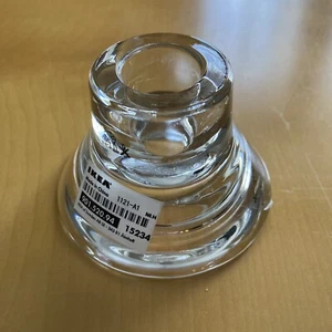 Glass Candle Holder Use Both Sides Taper or Votive Design By K & M Hagberg IKEA - Picture 1 of 7
