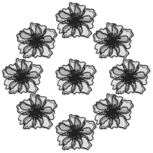10 Pcs Colorful Lace Flowers Embroidery Patch Applique Elder Bride - Picture 1 of 12