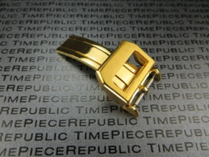 Correa de cuero IWC Swiss 316L chapada en oro inoxidable 18 mm - Imagen 1 de 4