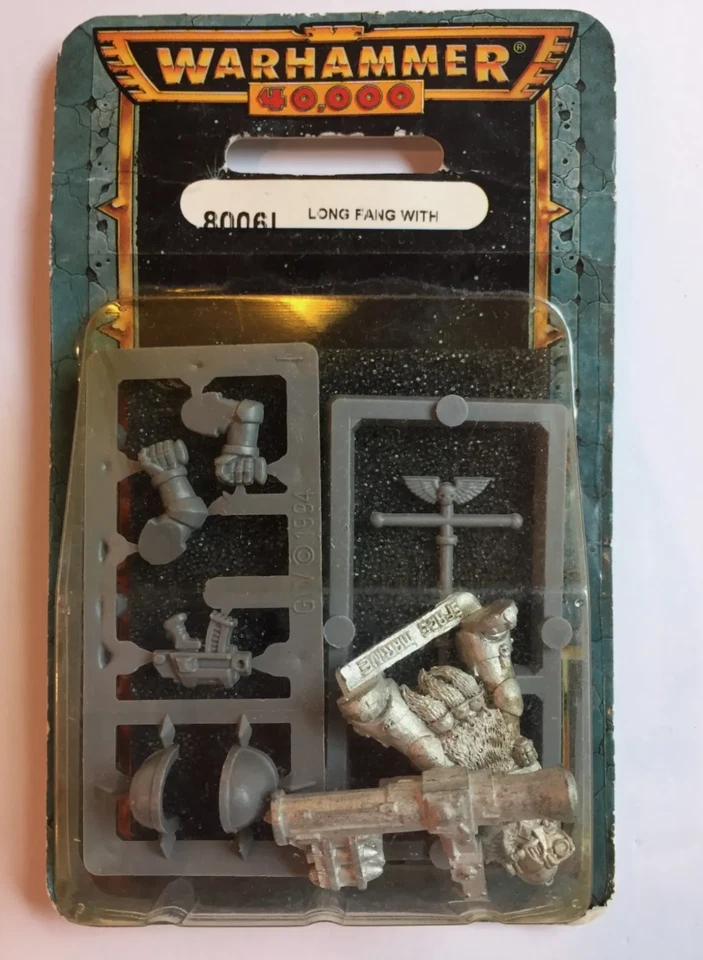Warhammer Space Wolves Wolf Guard Long Fang w/ Missile Launcher NEW DAMAGED BOX - Image 1 of 1