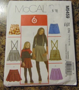 McCall's 5459 Girls Skirts Leggings Sizes 7-14 New Uncut - Picture 1 of 4