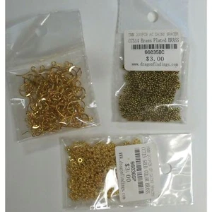 Daisy Spacers Earwires Gold Brass Plated Brass Gold Color Findings Jewelry - Picture 1 of 4