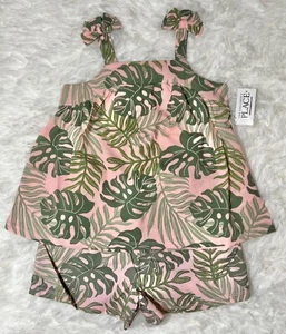 CHILDREN’S PLACE Girls Tropical Outfit Hawaiian Luau ▪︎Size 5T▪︎ NWT - Picture 1 of 4