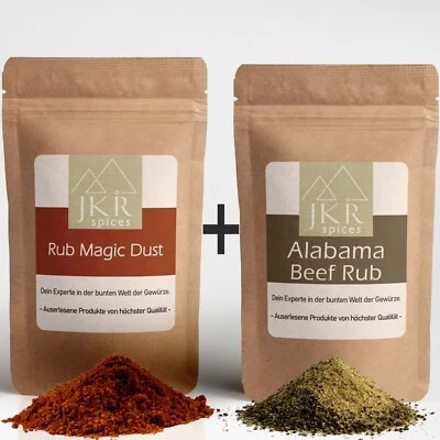 1kg BBQ Magic Dust Rub +1kg Barbecue Alabama Beef Rub Kombi Grillgewürz Angebot  - Bild 1 von 4