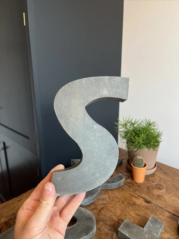 Vintage Letter S Metal Shop Advertising Sign - Industrial - Retro - Reclaim Cover