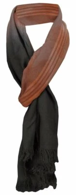 TigerTie Designer Schal rostbraun braun grau schwarz gemustert - Gr. 180 x 50 cm