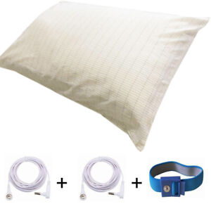 Earthing Therapy Pillow Case Conductive Kits For Better Sleep Health Energy Save