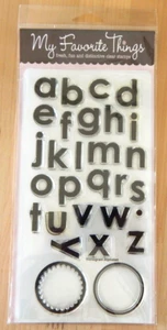 New My Favorite Things / MFT Clear Cling Stamps "MONOGRAM ALPHABET" - Picture 1 of 3