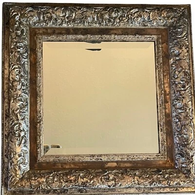 Ornate Wall Mirror Vintage Style Decorative Accent Mirror 18" Square gold - Image 1 of 4