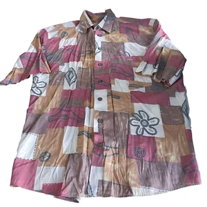 Vintage men hawaiin multi patterned short sleeve shirt in L|L32 W21|SKU 6456 - Bild 1 von 3