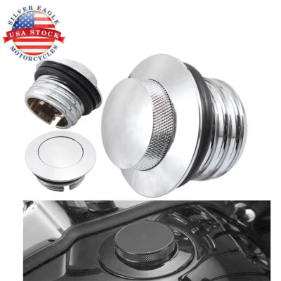 Chrome Front Flush Mount Fuel Tank Gas Cap Cover For Harley  Touring Sportster - Изображение 1 из 4