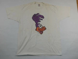 VINTAGE 1992 LOONEY TUNES ROAD RUNNER SEQUIN JERZEES WHITE T-SHIRT SZ XL USA - Picture 1 of 7