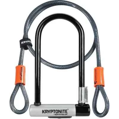 Kryptonite KryptoLok Standard U-lock 4 foot Kryptoflex cable SOLD SECURE GOLD - Image 1 of 4