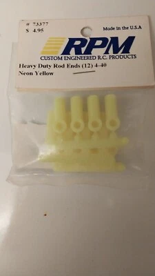 RPM  Heavy Duty rod ends ( 4-40) RC-10, Losi Neon Yellow #73377 - Image 1 of 2