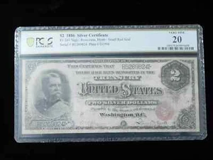 1886 $2 United States Silver Certificate Fr. 241 - PCGS 20 - Picture 1 of 2
