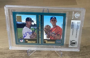 2001 Topps Adam Wainwright Phil Dumatrait Dual Auto Signed Card Beckett BGS - Picture 1 of 2