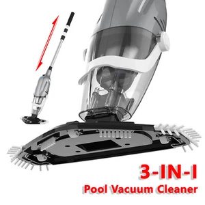 Powerful Rechargeable Pool & Spa Vacuum Cleaner Cordless IPX8 Extendable Pole - Picture 1 of 10