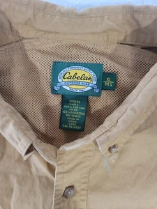 Cabella's Fishing Shirt Adult XL Outdoor Casual Fish Gear Camping Mens GU Brown - Picture 1 of 4
