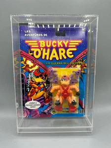Bucky O'hare Rare Spain card  Patuerto Dead Duck figure 1991 MOC in acrylic case - Picture 1 of 7
