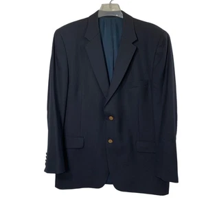 Blazer Macys Club Room para Hombres 46R Azul Marino Lana Traje Chaqueta Carrera Negocios - Imagen 1 de 12