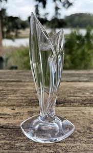 WATERFORD MARQUIS CRYSTAL PALMA CANDLESTICK SCULPTED LEAVES MADE IN AUSTRIA - Picture 1 of 6