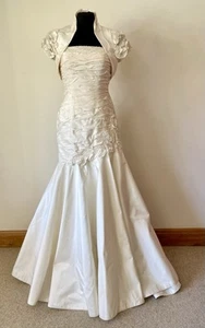 ◾️ Ian Stuart | Copacabana | Size 12 | Ivory Thai Silk Wedding Dress - Picture 1 of 12