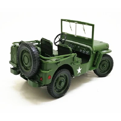 1/18 Willys WWII Tactical Jeep Off-road Military Vehicle Model Diecast Display - Image 1 of 4
