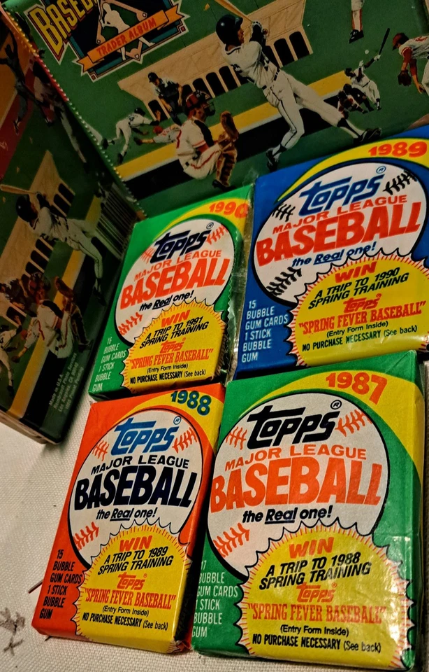 4 Sealed  late '80s Topps Baseball Wax Packs-NEW cards HIGHEST PSA #'s possible - Image 1 of 1