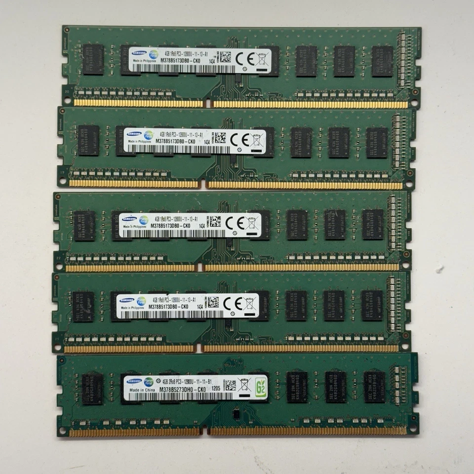 SAMSUNG M378B5173EB0-CK0 8GB (5x4GB) PC3-12800U DDR31600MHZ DESKTOP MEMORY RAM - Image 1 of 2