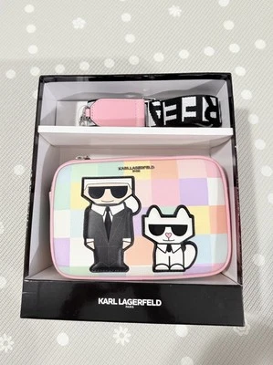 KARL LAGERFELD PARIS Maybelle Crossbody Bag Pastel ColorBlock Cute Logo Giftbox - Image 1 of 4